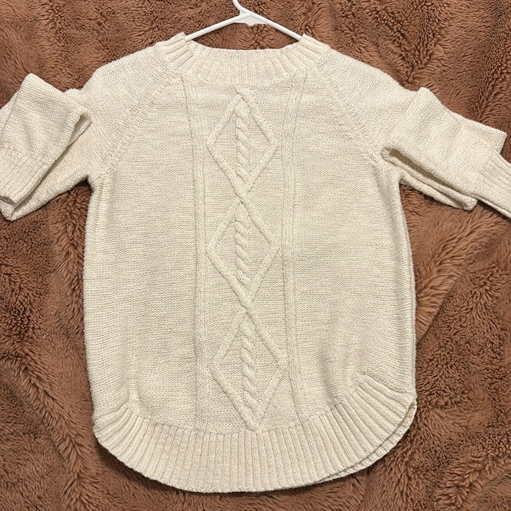 white sweater
